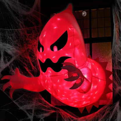 Halloween Inflatable Ghost With LED Lights Coming Out From Window Outdoor Decor