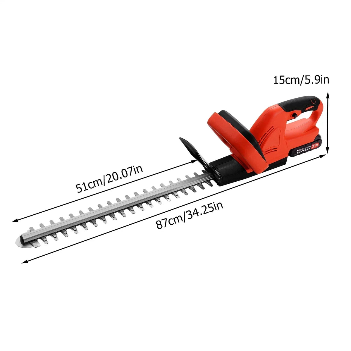 Brushless Cordless Hedge Trimmer Tree Branch Cutter Tool with 2Battery & Charger CorbyCart