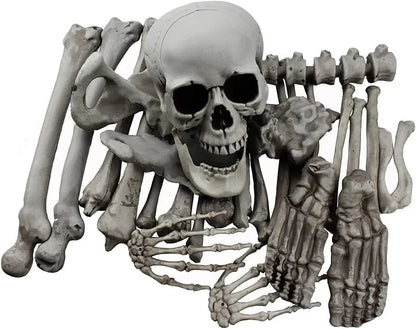 28PCS Bag of Bones Human Skull Skeleton Halloween Scary Pirate Party Decoration CorbyCart