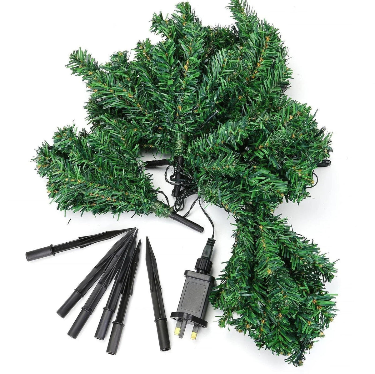 6 x Pre Lit Garden Christmas Tree Path Lights 90 LED Set Lawn Outdoor Decoration CorbyCart