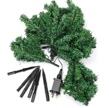 6 x Pre Lit Garden Christmas Tree Path Lights 90 LED Set Lawn Outdoor Decoration CorbyCart