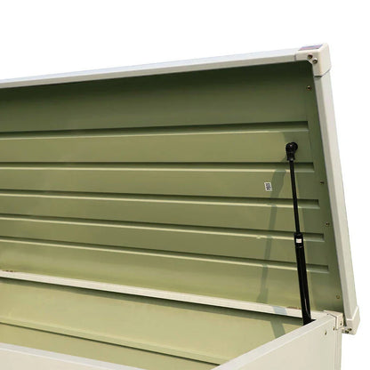 400L Outdoor Garden Storage Metal Steel Chest Cushion Box Case Shed Sit-On Lid