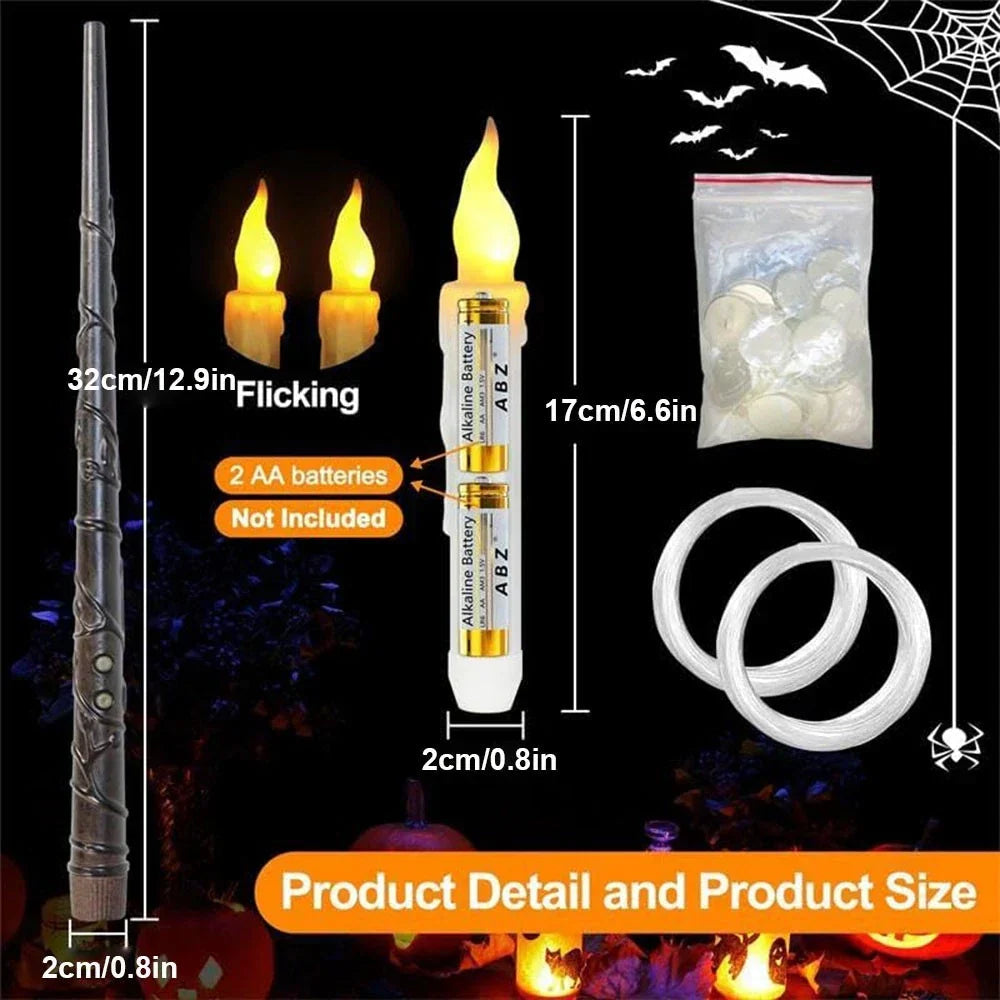 12PCS Floating Candles Halloween Hanging Harry Potter LED Candles Warm White CorbyCart