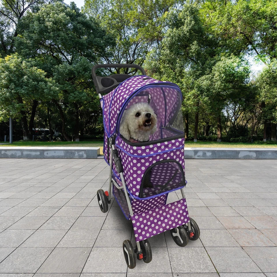 Pet Stroller Dog Cat Puppy Pram Pushchair Travel Cart Jogging Buggy Carrier Corbycart