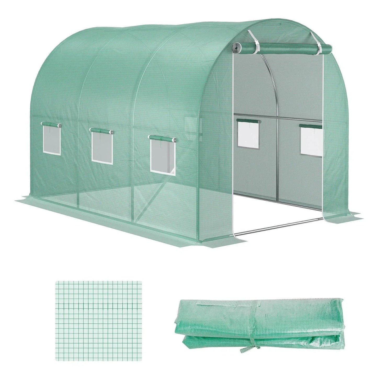 3 x 2 x 2m Greenhouse Replacement Cover ONLY for Tunnel Greenhouse