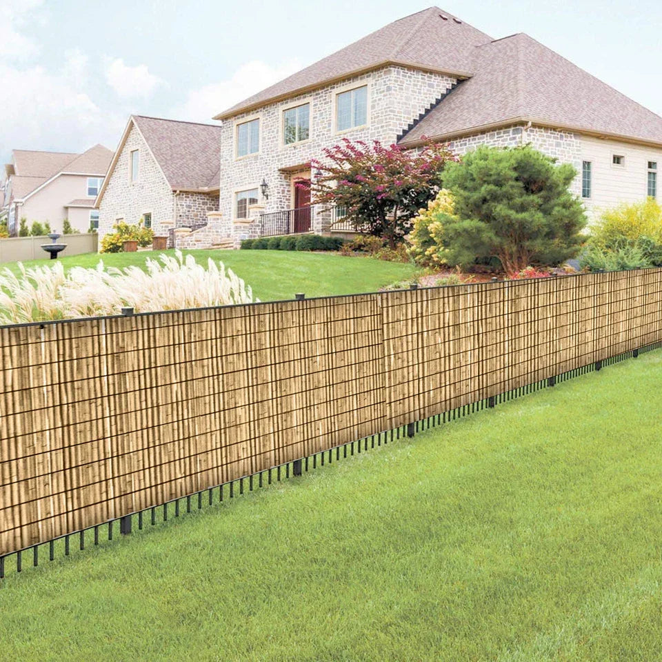 Bamboo Slat Fence Screen Roll Screening Fencing Privacy Sun Panel Garden Outdoor CorbyCart