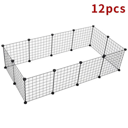 12 Panel Pet Playpen Metal Puppy Dog Small Animals Cage Run Fence Indoor Outdoor Corbycart