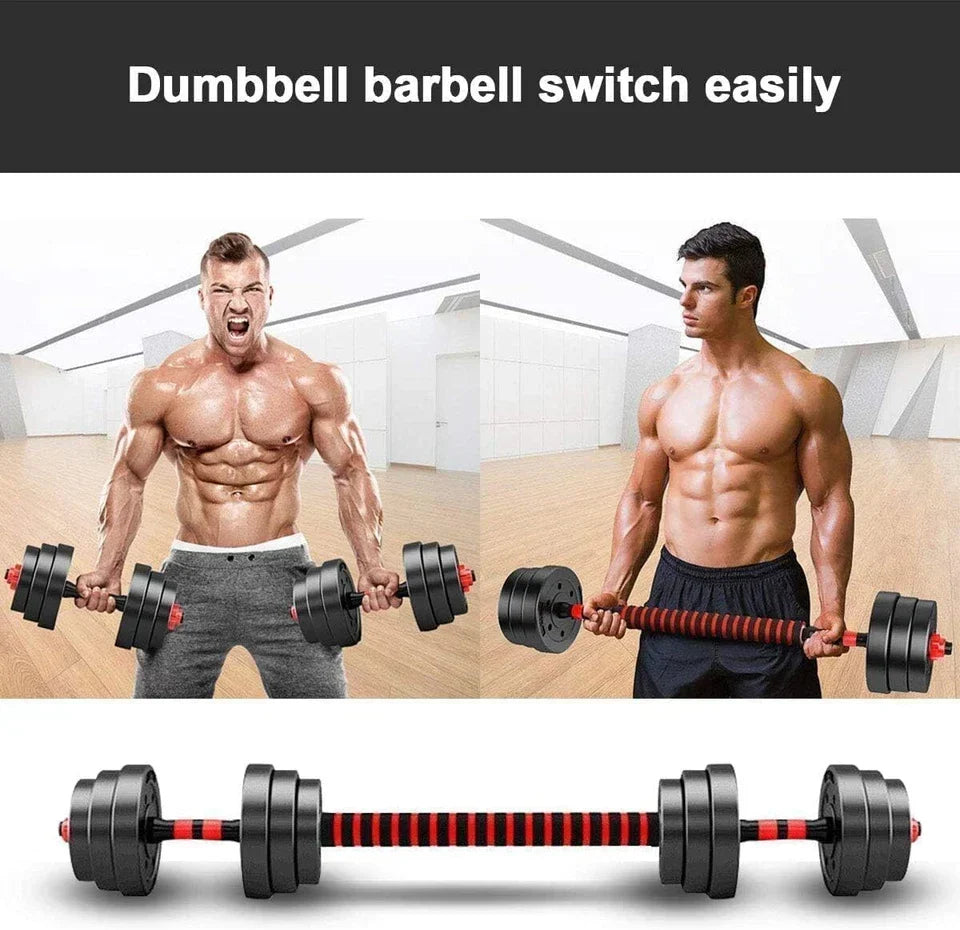 30kg Dumbbells Barbell Set with Connecting Rod CorbyCart