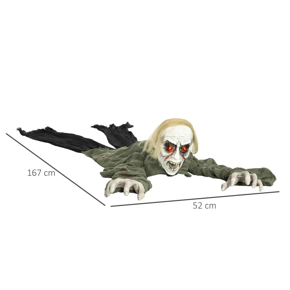 167 cm Halloween Crawling Zombie, Outdoor Animated Prop