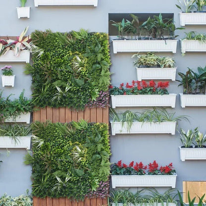 Artificial Green Living Wall Hedge Plant Panel In / Outdoor UV Stable 100x100cm