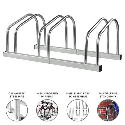 BIKE STAND RACK FOR BICYCLE PARKING STAND FLOOR WALL MOUNT INDOOR OUTDOOR NEW Corbycart