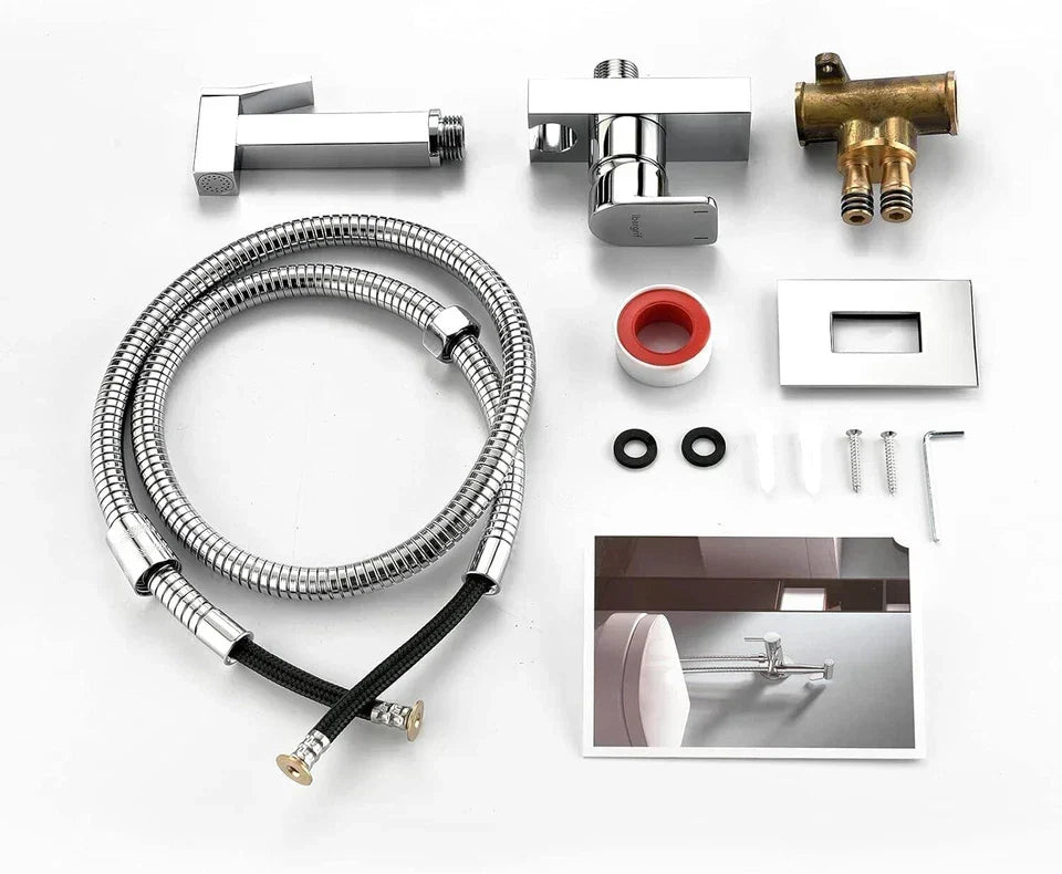 Muslim Shower Mixer Kit, Hot and Cold Bidet Spray with Shattaf Sprayer CorbyCart
