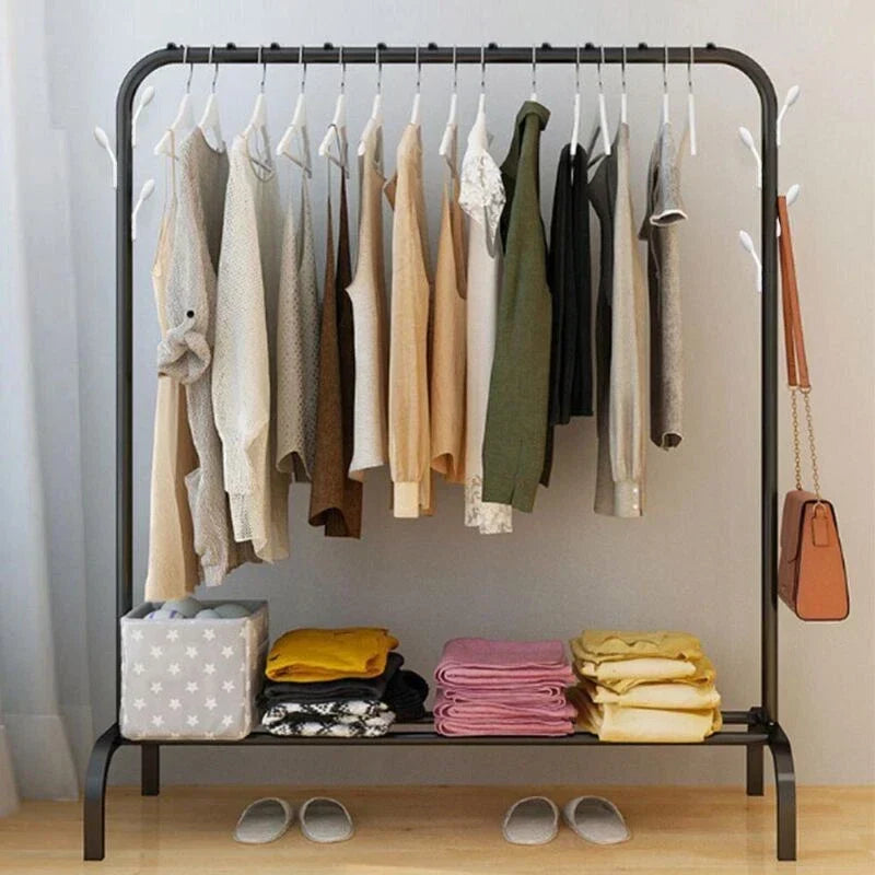 Heavy Duty Metal Clothes Rail Rack Garment Hanging Display Stand Storage Shelf CorbyCart