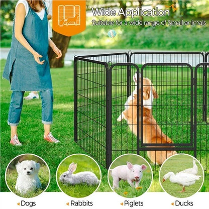 6 Panel Pet Playpen Heavy Duty Puppy Dog Pen Cat Rabbit Fence Foldable 60cm High
