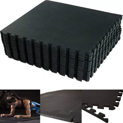 Yoga Tiles Mat Gym Thick Flooring Interlocking Floor Mats Soft Foam 60x60cm CorbyCart