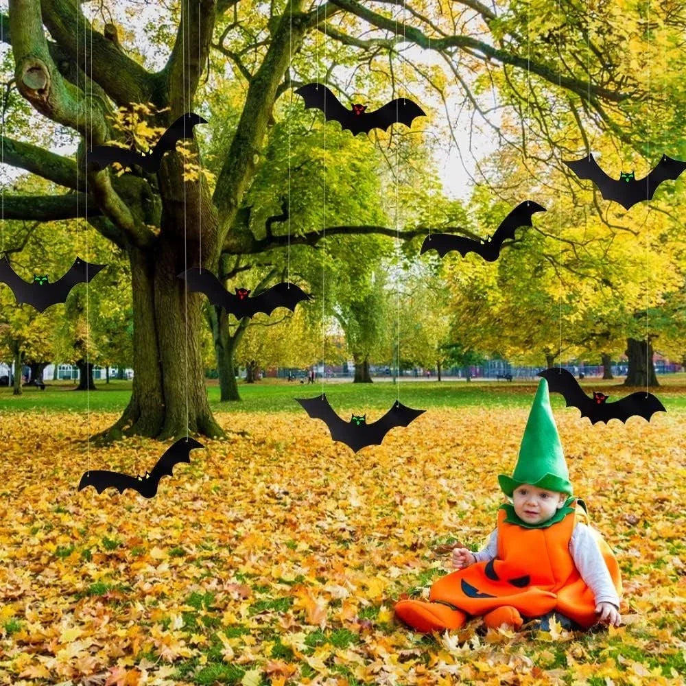 12PCS Halloween Hanging Bats, Halloween Flying Bat Hanging Decorations CorbyCart