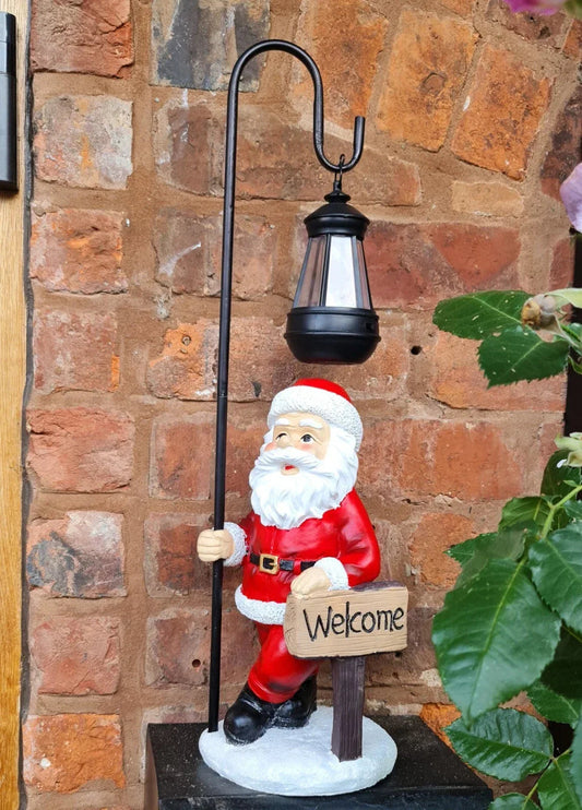Garden Ornaments Solar Christmas Santa Claus decoration Outdoor Lantern Corbycart