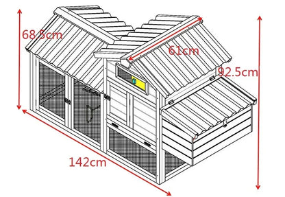 CHICKEN COOP RUN HEN HOUSE POULTRY ARK HOME NEST BOX COUP COOPS RABBIT HUTCH