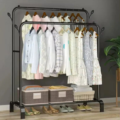 Heavy Duty Double Clothes Rail Hanging Rack Garment Shoes Storage CorbyCart