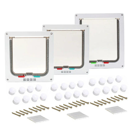 4 way Pet Door Locking Large Extra Large Dog Cat Flap Magnetic Door Frame Corbycart