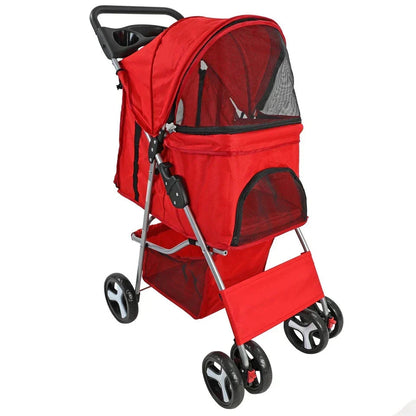 Pet Stroller Dog Cat Puppy Pram Pushchair Travel Cart Jogging Buggy Carrier Corbycart