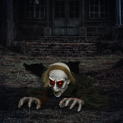 167 cm Halloween Crawling Zombie, Outdoor Animated Prop
