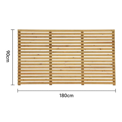 6ft Contemporary Slatted Rough Sawn Treated Fence Panel Corbycart