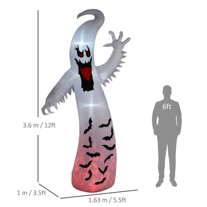 11.8FT Halloween Inflatable Spooky Ghost, Blow Up Outdoor Decoration for Garden CorbyCart