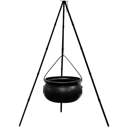 Halloween Decor Outdoor Large Witches Cauldron on Tripod with Light Yard Decor