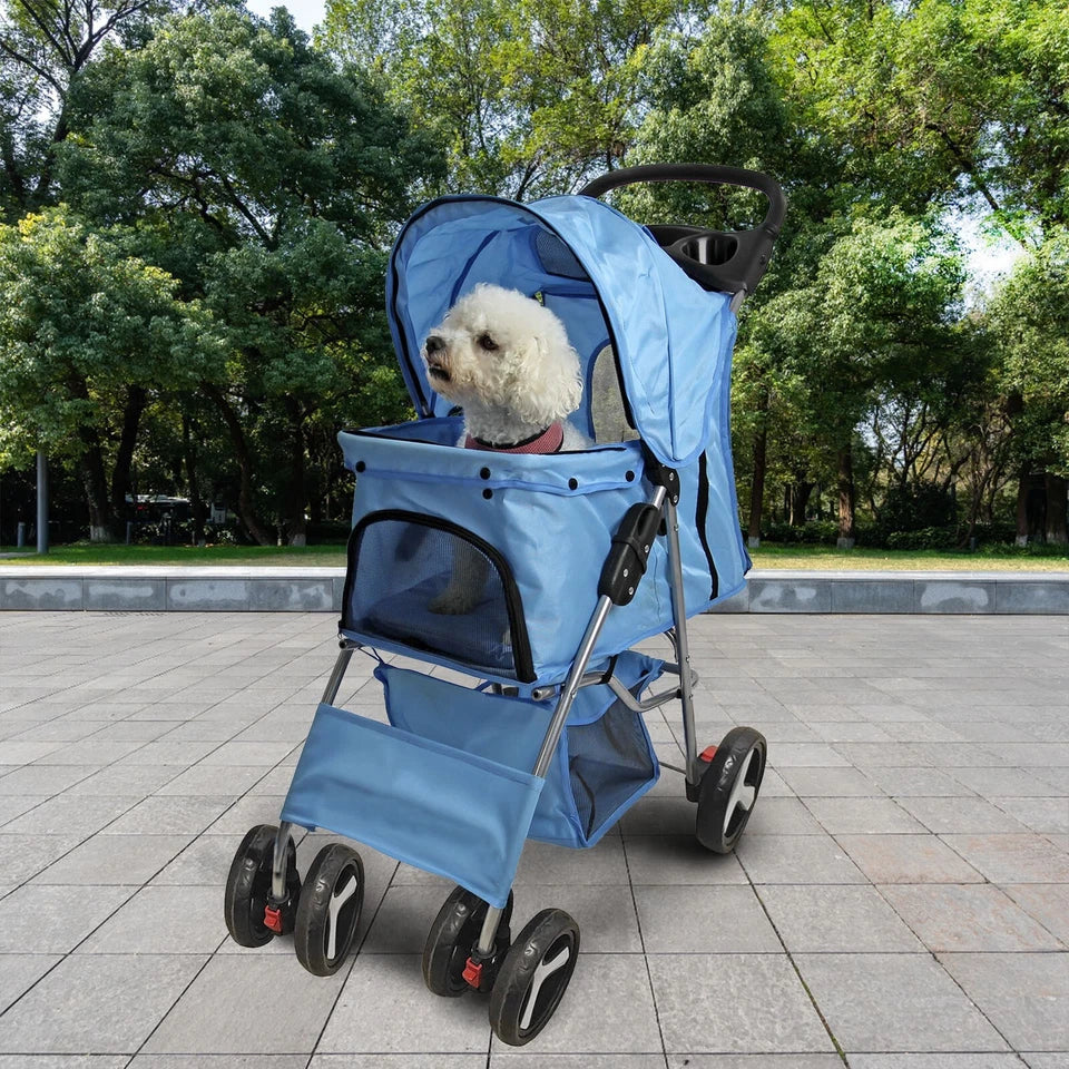 Pet Stroller Dog Cat Puppy Pram Pushchair Travel Cart Jogging Buggy Carrier Corbycart