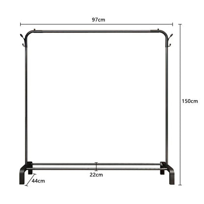 Heavy Duty Metal Clothes Rack Single Rail Garment Dress Indoor CorbyCart