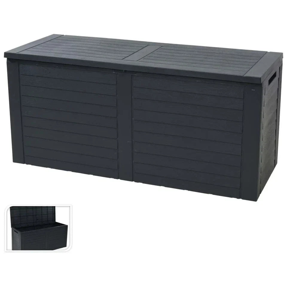 240L Large Outdoor Storage Box Garden Patio Plastic Chest Lid Container Corbycart