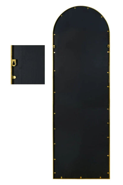 The Arcus New Extra Large Gold Framed Arched Mirror - 71" X 24" 180 x 60cm Corbycart