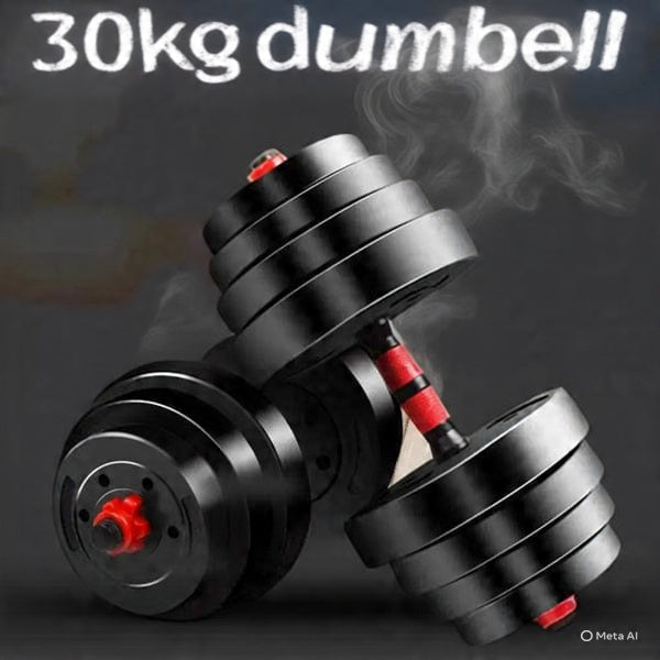 30kg Dumbbells Barbell Set with Connecting Rod CorbyCart
