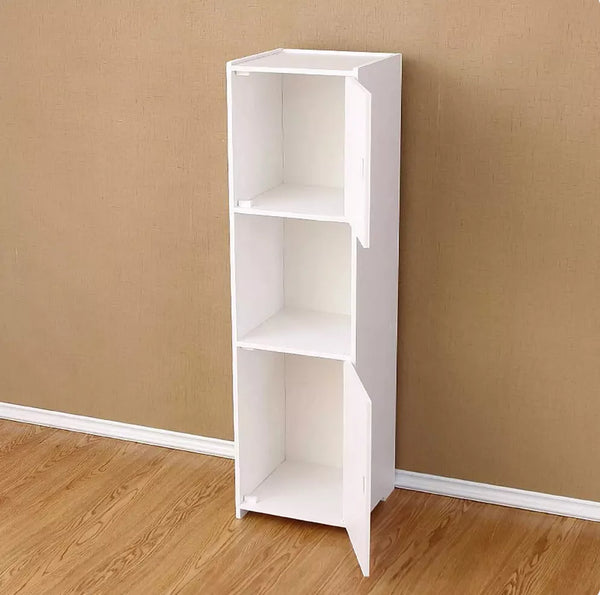 Waterproof Bathroom Storage Cabinet Free Standing Cabinet Organizer Unit White CorbyCart