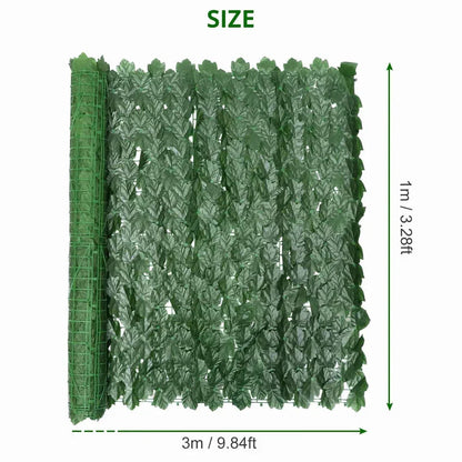 3M Artificial Garden Fence Hedge Ivy Leaf Wall Privacy Balcony Screening Trellis Corbycart
