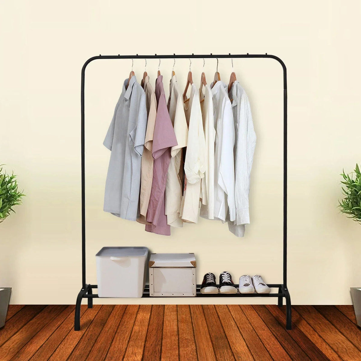 Heavy Duty Metal Clothes Rail Rack Garment Hanging Display Stand Storage Shelf CorbyCart