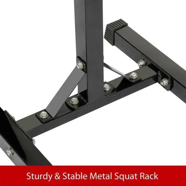 Squat Racks Barbell Rack Stand Adjustable Olympic Weight Bench Press Home Gym CorbyCart