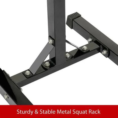 Squat Racks Barbell Rack Stand Adjustable Olympic Weight Bench Press Home Gym CorbyCart
