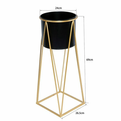 Metal Planter Stand With Plant Pot Flower Pot