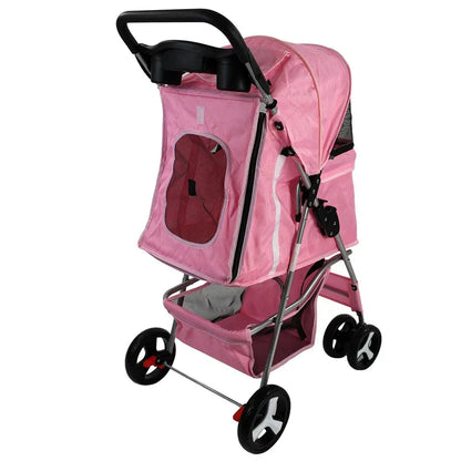 Pet Stroller Dog Cat Puppy Pram Pushchair Travel Cart Jogging Buggy Carrier Corbycart