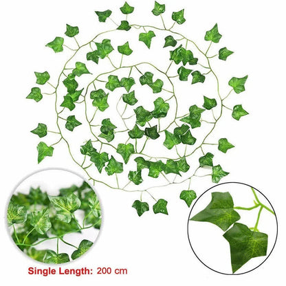 10x 2M Artificial Fake Ivy Hanging Plant Vine Leaf Greenery Garland Party Wedding Decor Corbycart