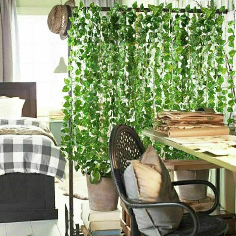 10x 2M Artificial Fake Ivy Hanging Plant Vine Leaf Greenery Garland Party Wedding Decor Corbycart