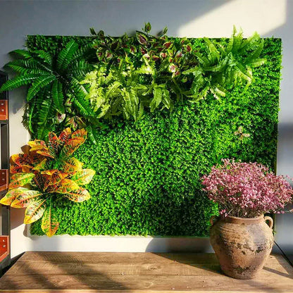 6X Artificial Plant Fence Greenery Wall Hedge Grass Mat Foliage Screen Panels UK Corbycart
