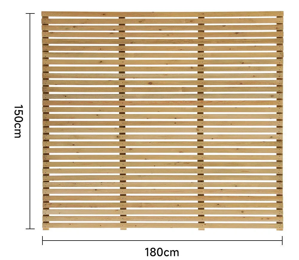 6ft Contemporary Slatted Rough Sawn Treated Fence Panel Corbycart