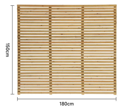 6ft Contemporary Slatted Rough Sawn Treated Fence Panel Corbycart