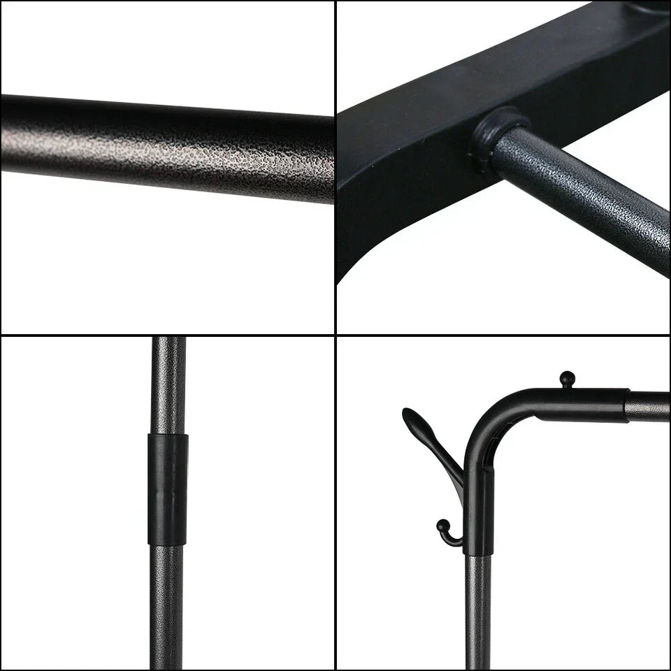Heavy Duty Metal Clothes Rack Single Rail Garment Dress Indoor CorbyCart