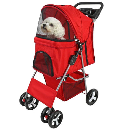 Pet Stroller Dog Cat Puppy Pram Pushchair Travel Cart Jogging Buggy Carrier Corbycart