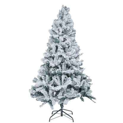 5/6FT Snow Flocked Christmas Tree Bushy Branch Xmas Home Decoration In&Outdoor CorbyCart