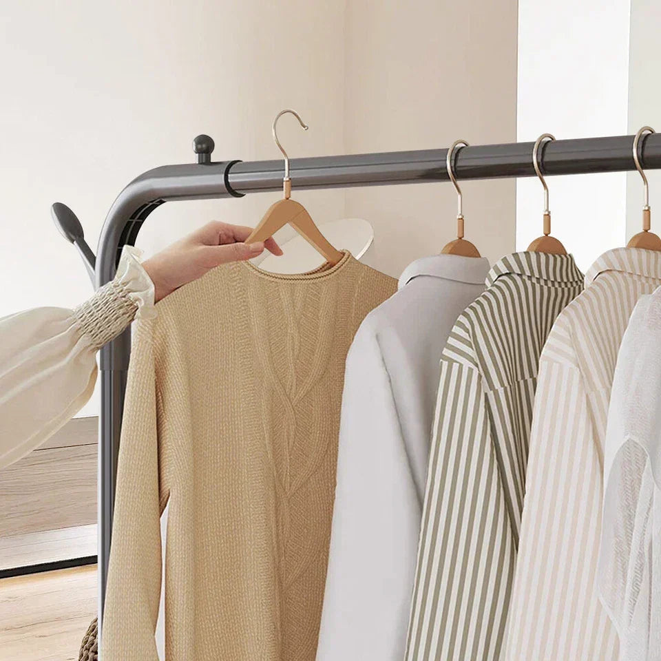 Heavy Duty Metal Clothes Rack Single Rail Garment Dress Indoor CorbyCart